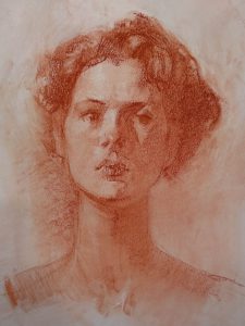 Быстрый рисунок женского портрета